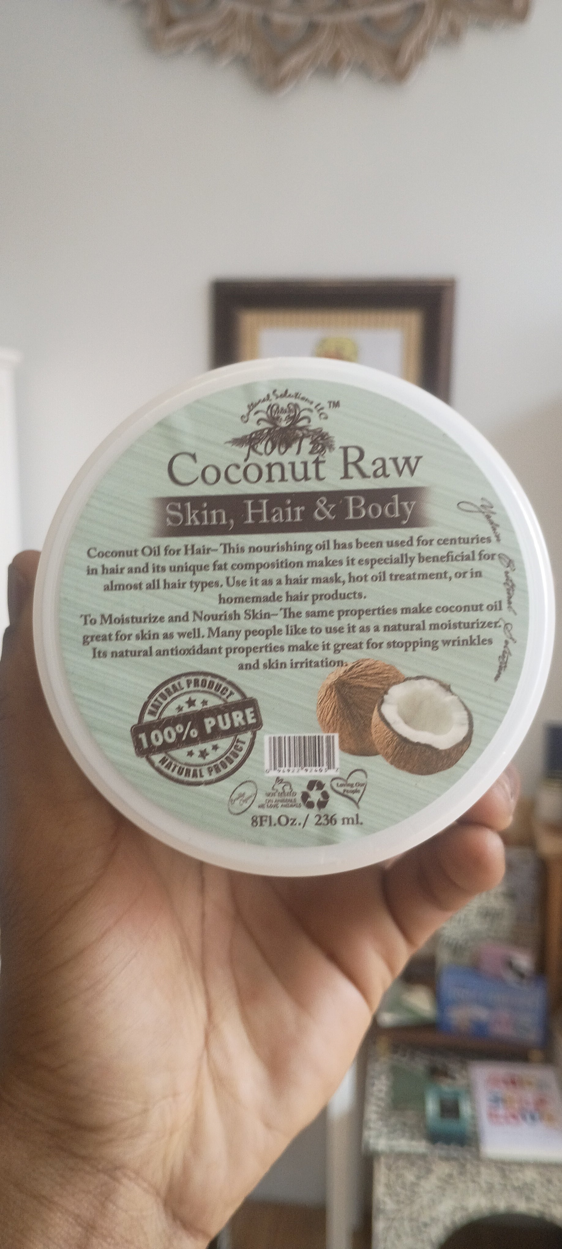 Coconut raw skin, hair, and body