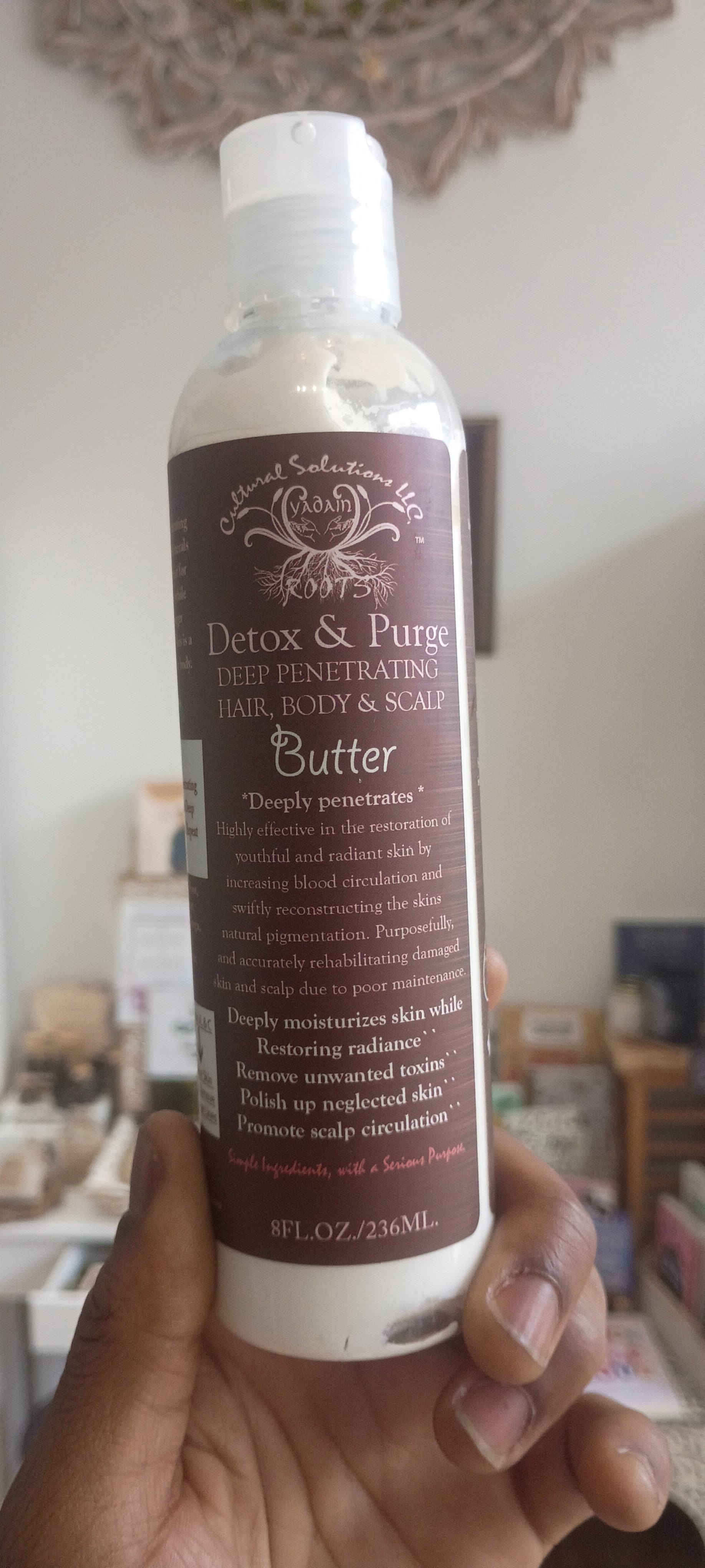 Detox and purge deep penetration, hair body and scalp